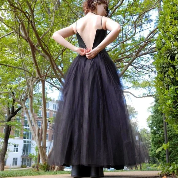 Jessica McClintock vintage black bustier ballgown - Picture 6 of 7